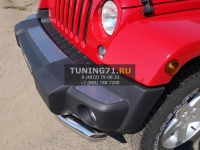 Накладки на передний бампер (декоративные) (комплект 3 шт.) Jeep Wrangler 5D (3,6) 2014